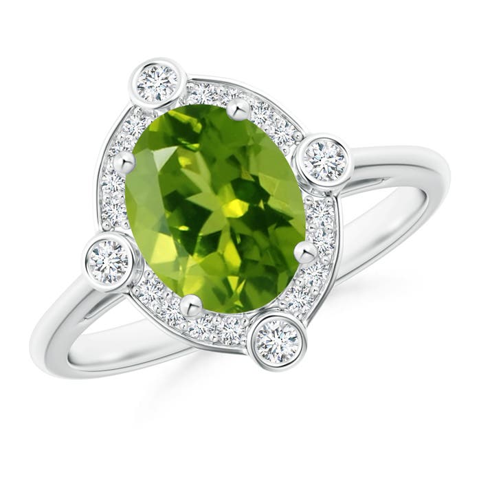 AAAA - Peridot / 2.04 CT / 14 KT White Gold