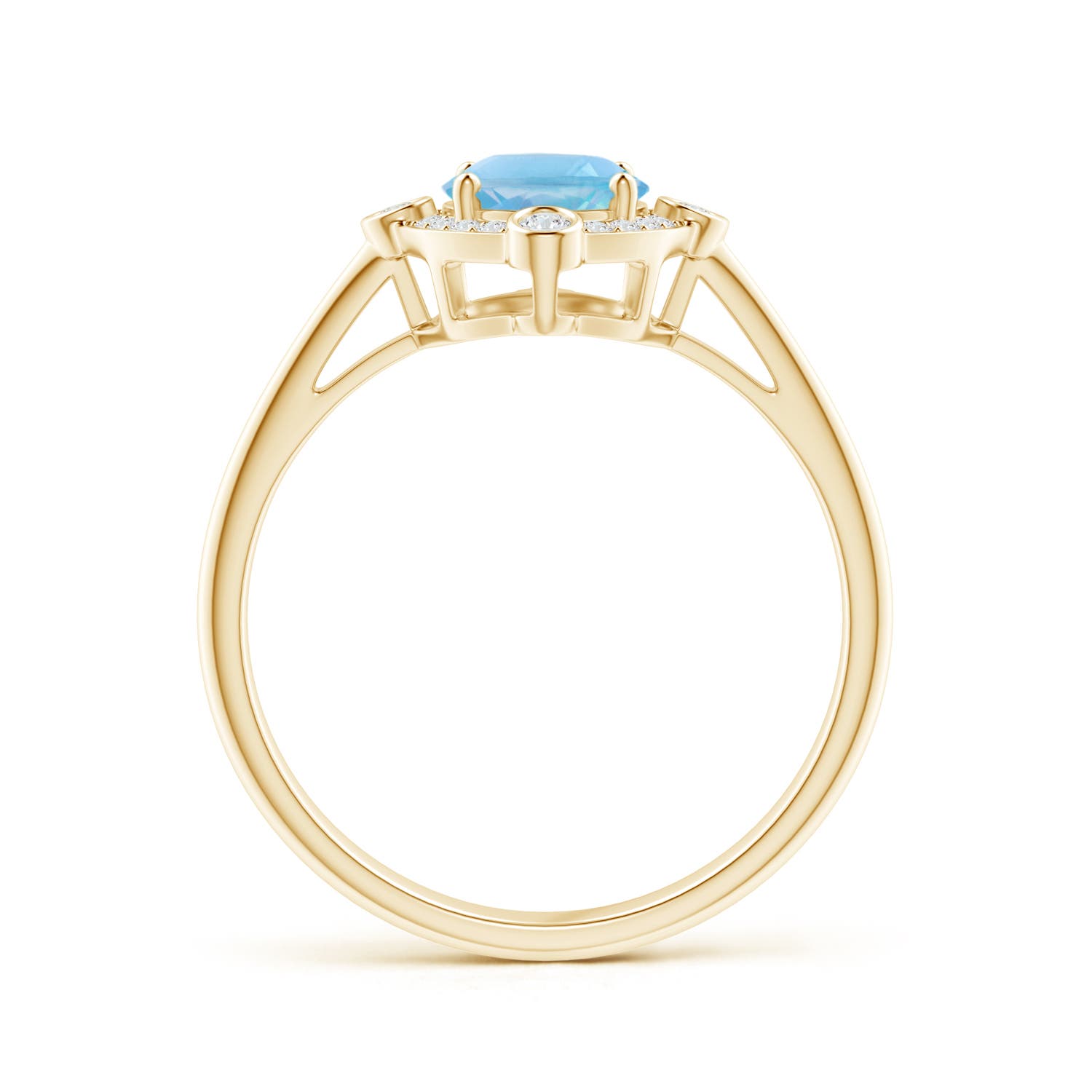 A - Swiss Blue Topaz / 1.64 CT / 14 KT Yellow Gold