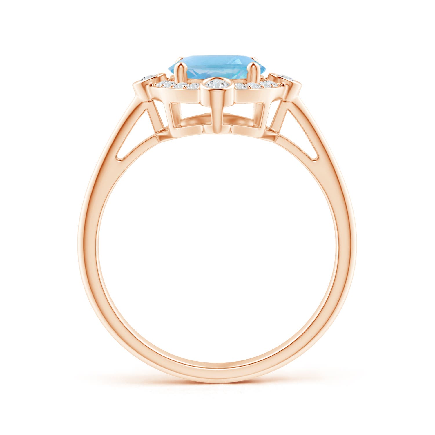 A - Swiss Blue Topaz / 2.39 CT / 14 KT Rose Gold