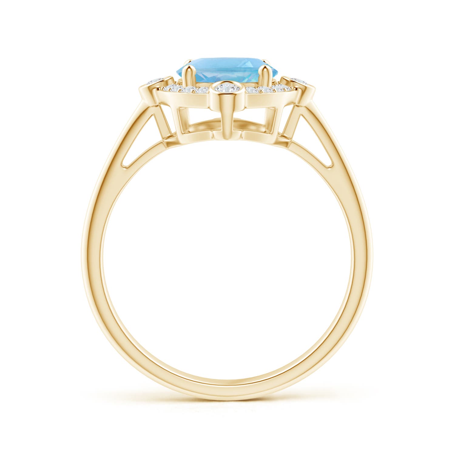 A - Swiss Blue Topaz / 2.39 CT / 14 KT Yellow Gold