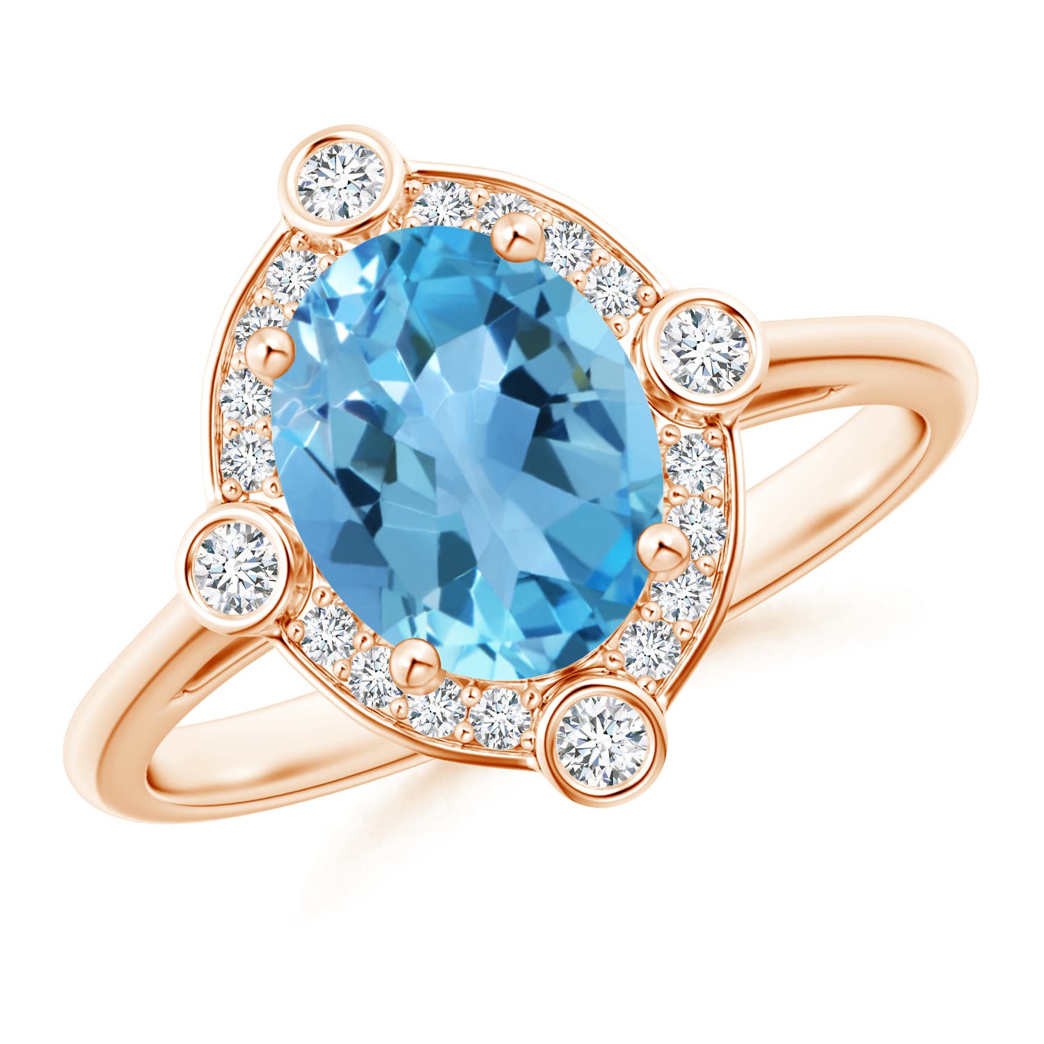 AA - Swiss Blue Topaz / 2.39 CT / 14 KT Rose Gold