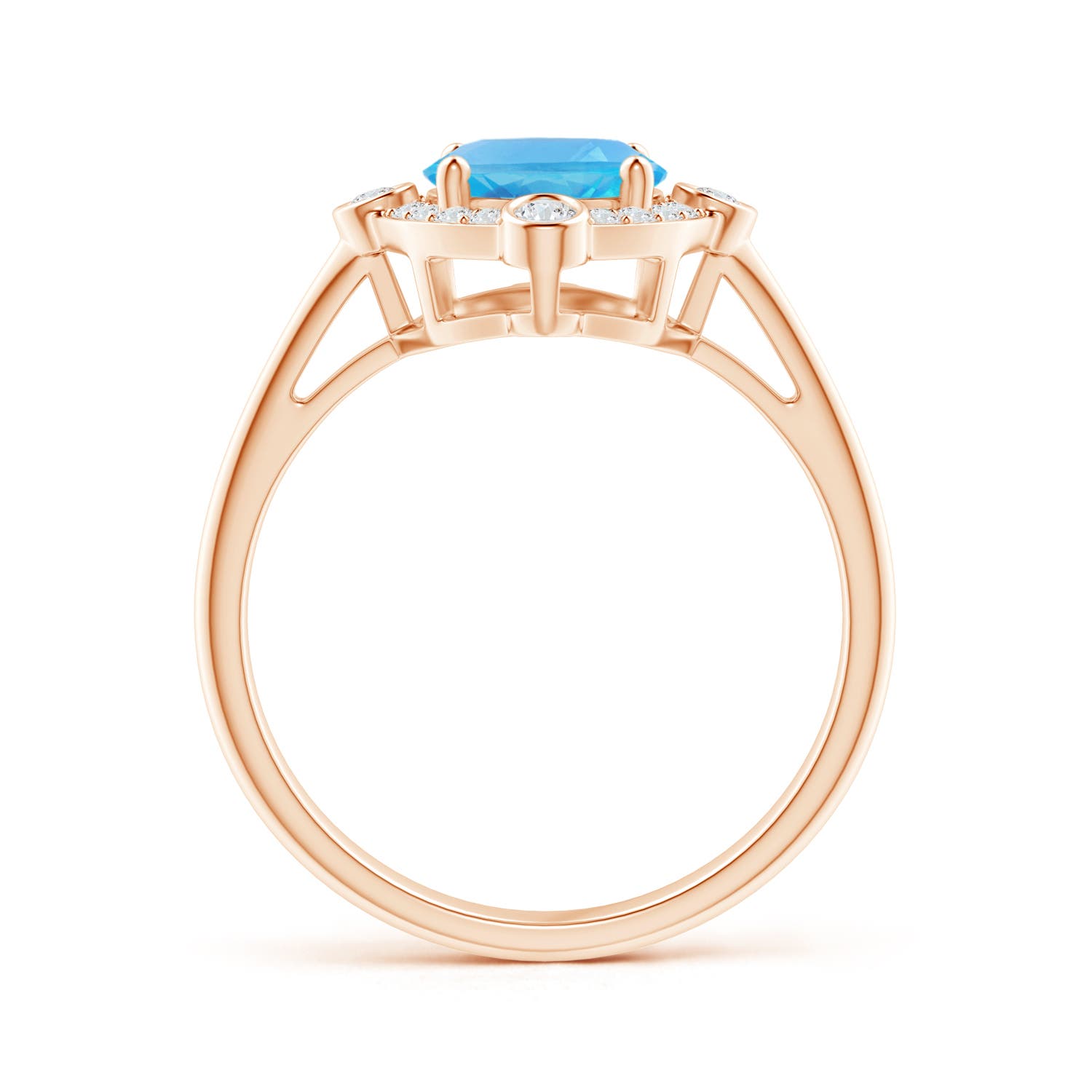 AA - Swiss Blue Topaz / 2.39 CT / 14 KT Rose Gold