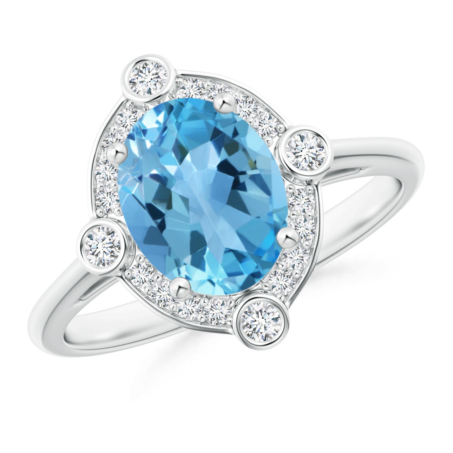 AA - Swiss Blue Topaz / 2.39 CT / 14 KT White Gold