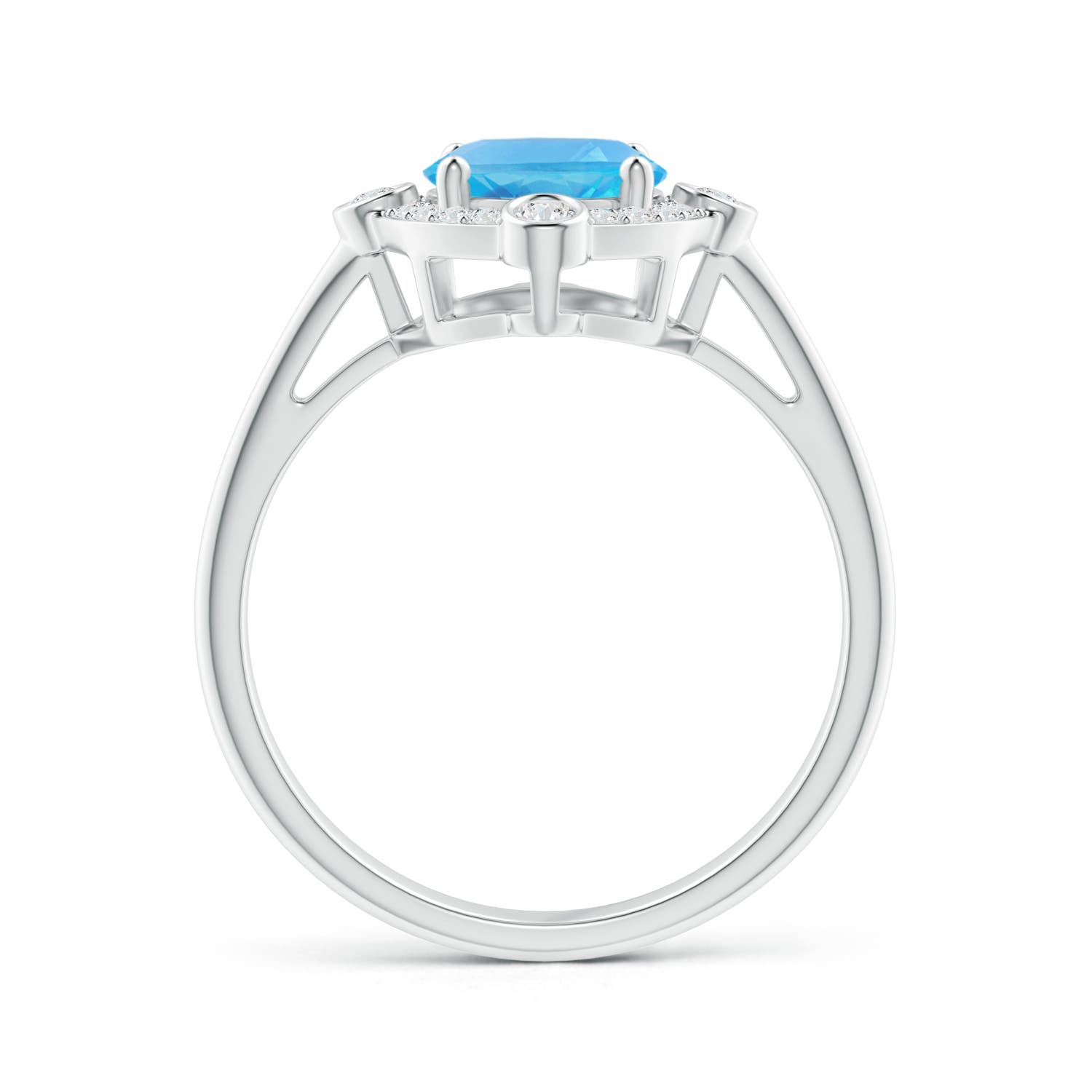 AA - Swiss Blue Topaz / 2.39 CT / 14 KT White Gold