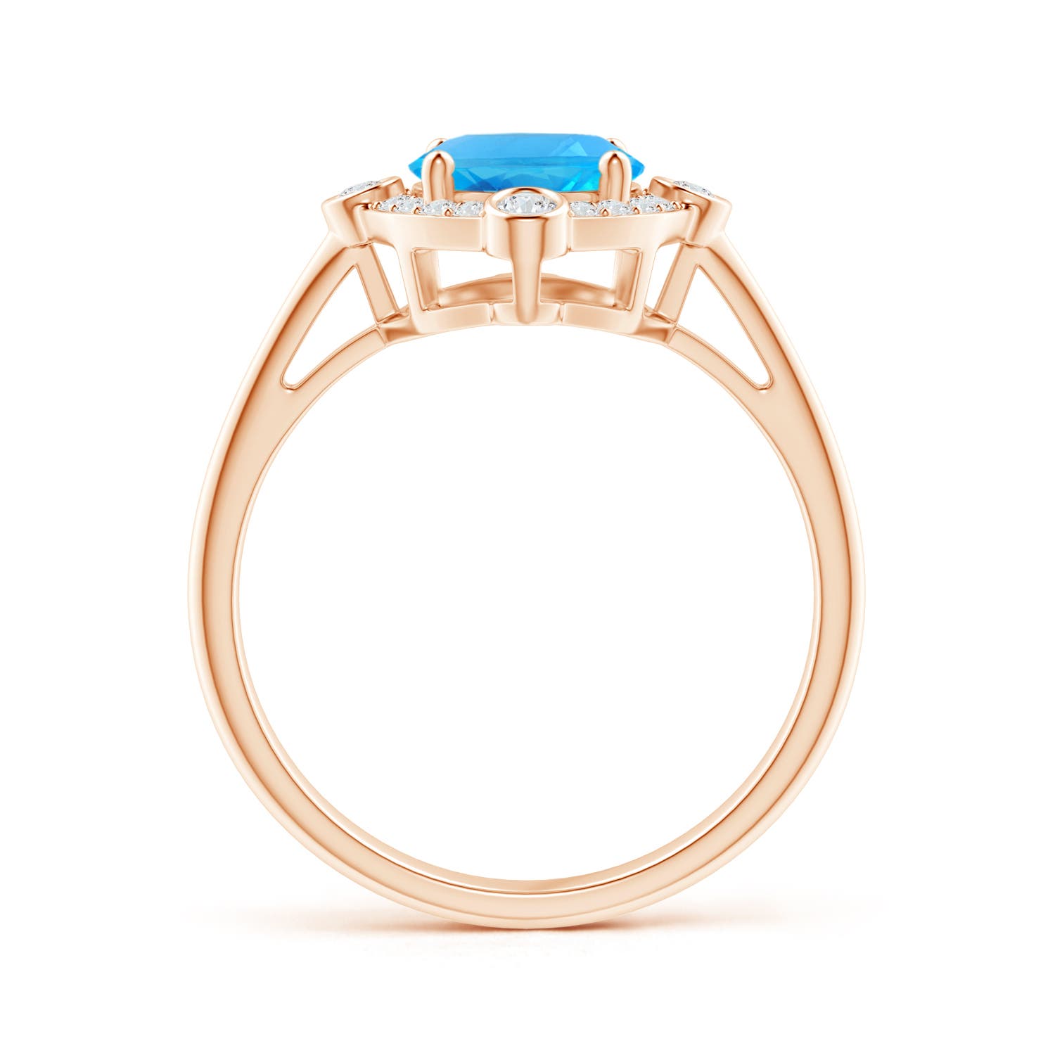 AAA - Swiss Blue Topaz / 2.39 CT / 14 KT Rose Gold