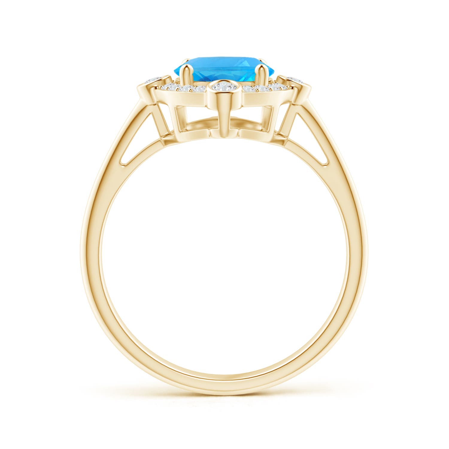 AAA - Swiss Blue Topaz / 2.39 CT / 14 KT Yellow Gold