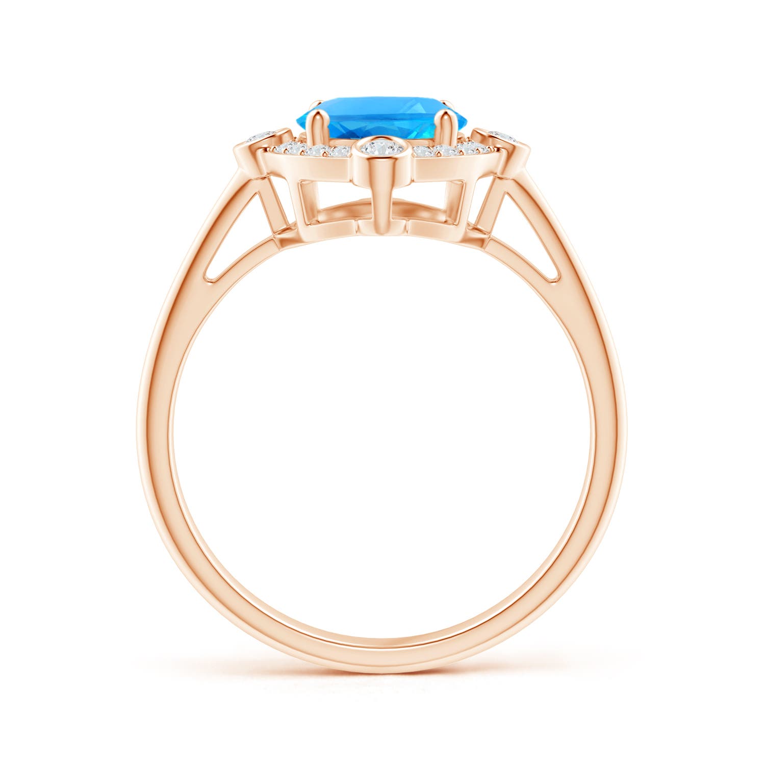 AAAA - Swiss Blue Topaz / 2.39 CT / 14 KT Rose Gold