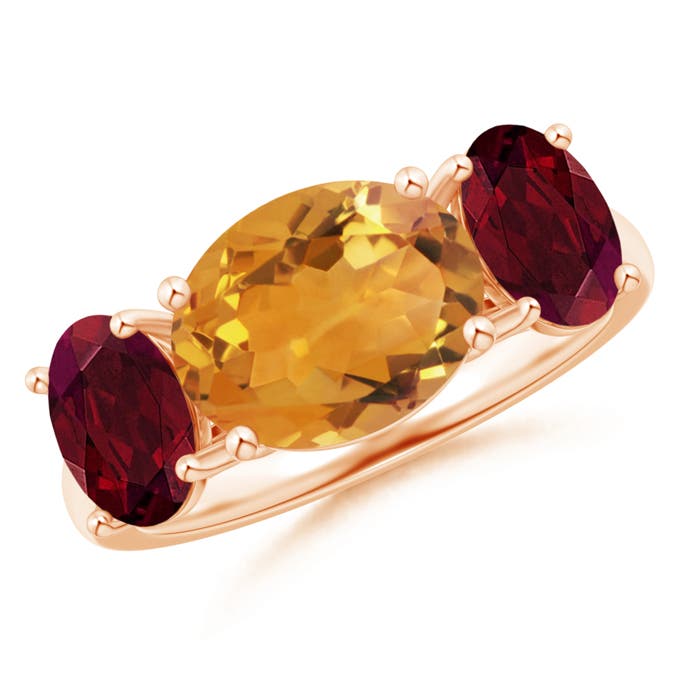 AA - Citrine / 4.3 CT / 14 KT Rose Gold