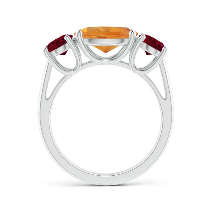 AA - Citrine / 4.3 CT / 14 KT White Gold