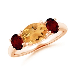 Three Stone Citrine Three Stone Engagement Rings