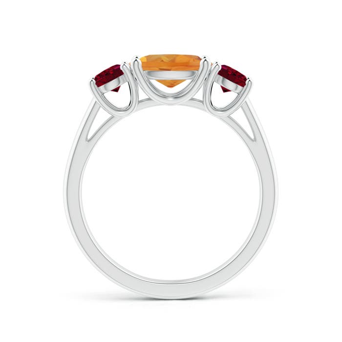 AA - Citrine / 2 CT / 14 KT White Gold