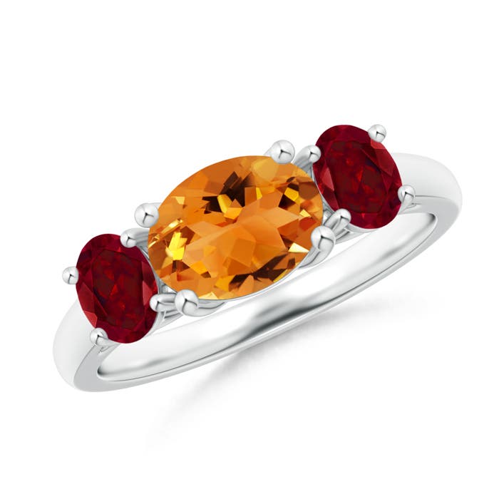 AAA - Citrine / 2 CT / 14 KT White Gold