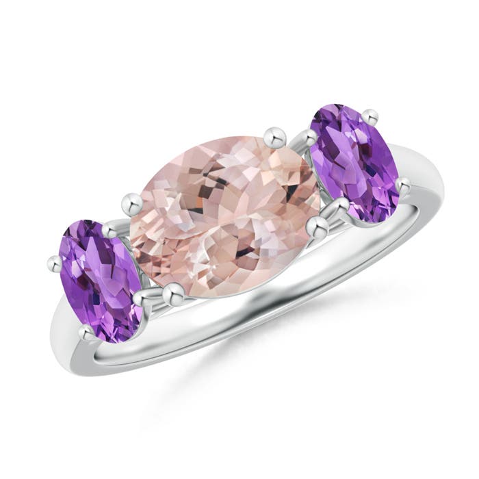 AA - Morganite / 2.45 CT / 14 KT White Gold