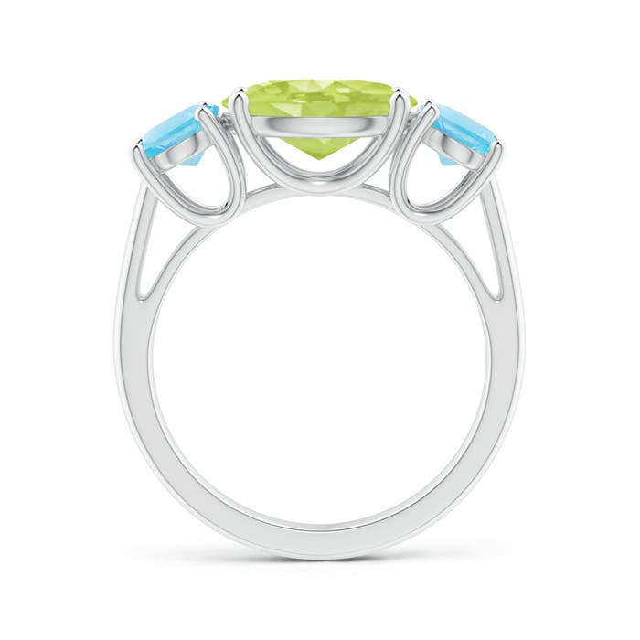 A - Peridot / 4.5 CT / 14 KT White Gold