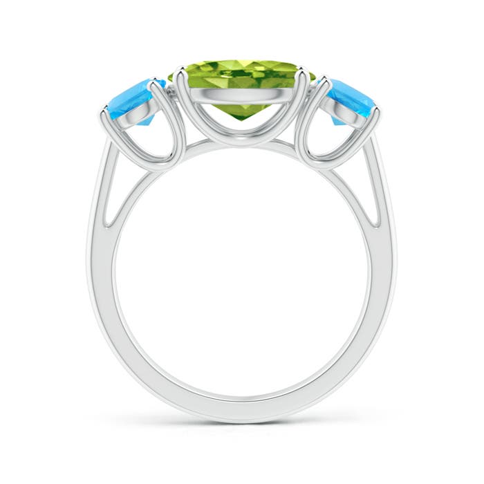 AAA - Peridot / 4.5 CT / 14 KT White Gold