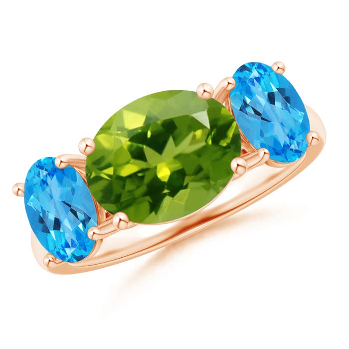 AAAA - Peridot / 4.5 CT / 14 KT Rose Gold