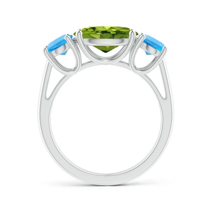 AAAA - Peridot / 4.5 CT / 14 KT White Gold