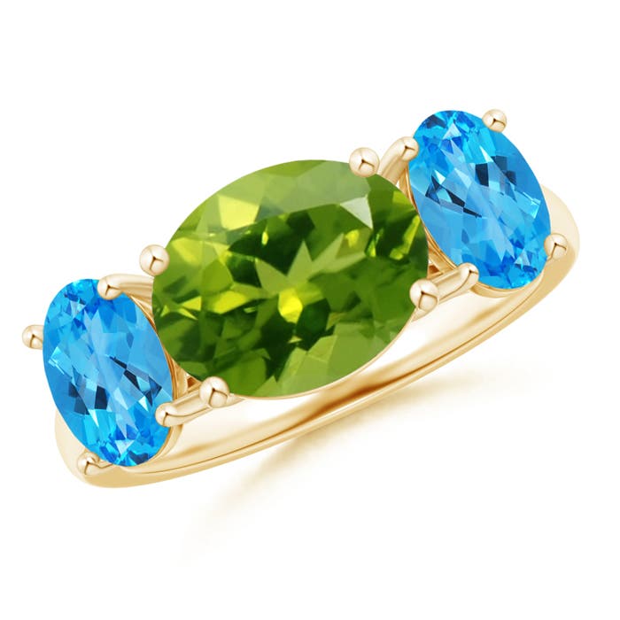 AAAA - Peridot / 4.5 CT / 14 KT Yellow Gold