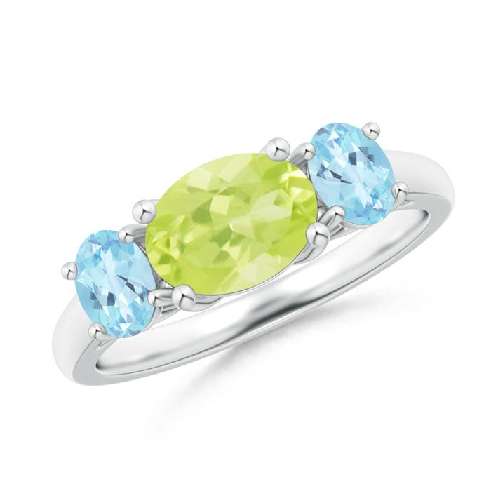 A - Peridot / 2.09 CT / 14 KT White Gold