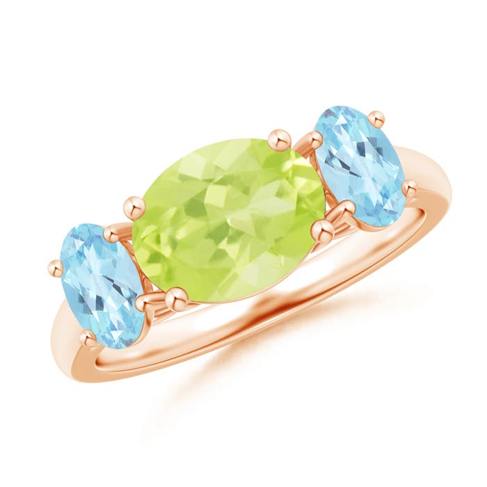 A - Peridot / 2.98 CT / 14 KT Rose Gold