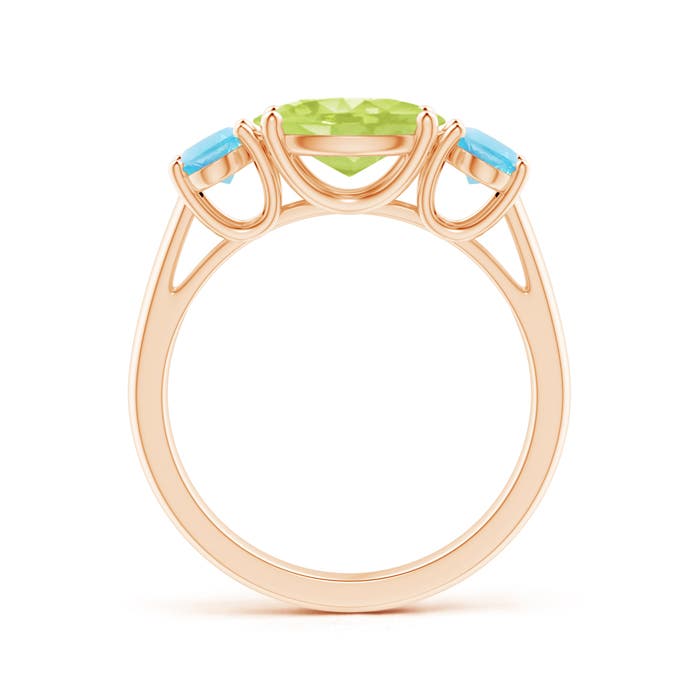 A - Peridot / 2.98 CT / 14 KT Rose Gold