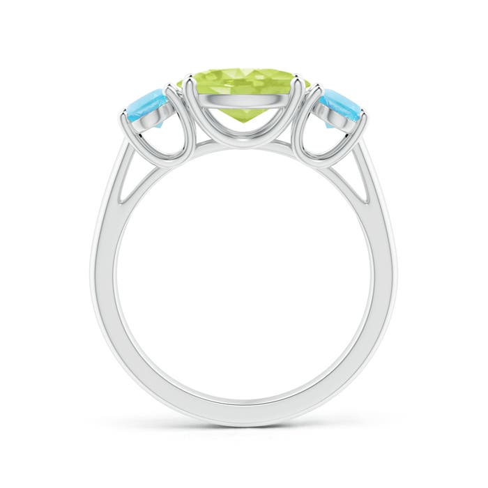 A - Peridot / 2.98 CT / 14 KT White Gold