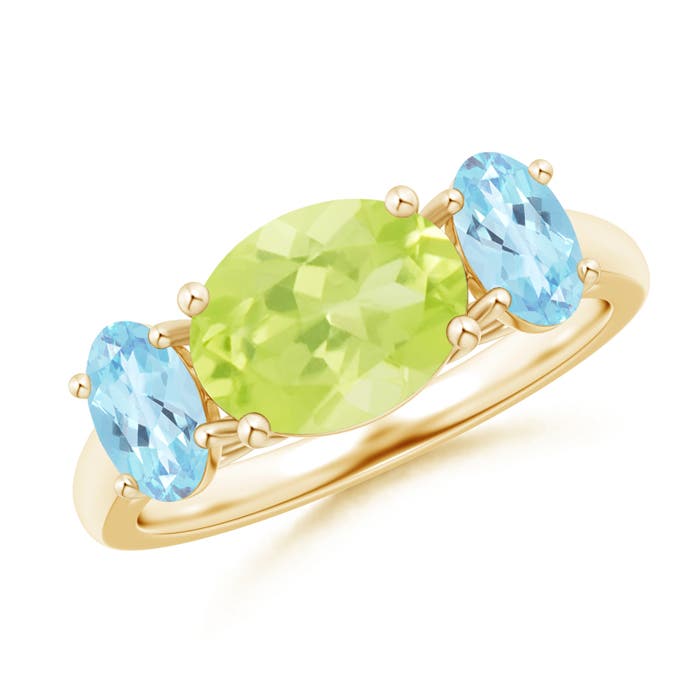 A - Peridot / 2.98 CT / 14 KT Yellow Gold