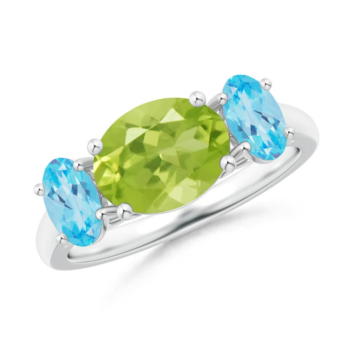 AA - Peridot / 2.98 CT / 14 KT White Gold