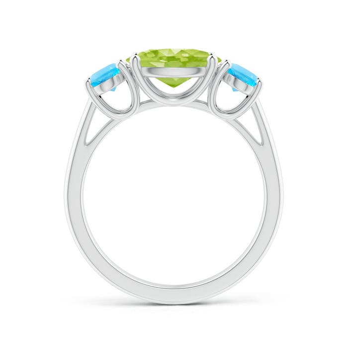 AA - Peridot / 2.98 CT / 14 KT White Gold