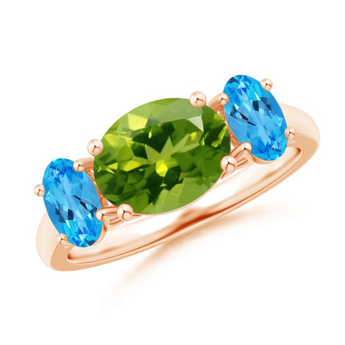 AAAA - Peridot / 2.98 CT / 14 KT Rose Gold