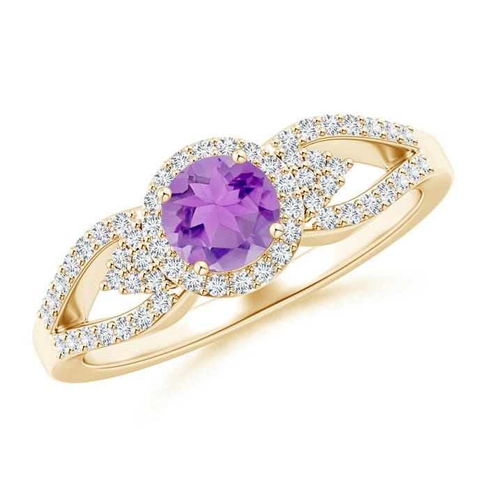 A - Amethyst / 0.74 CT / 14 KT Yellow Gold