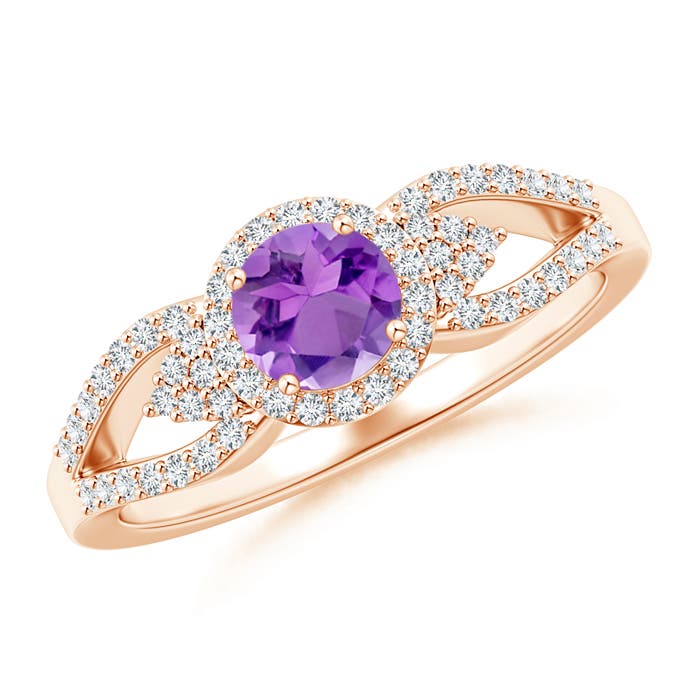 AA - Amethyst / 0.74 CT / 14 KT Rose Gold