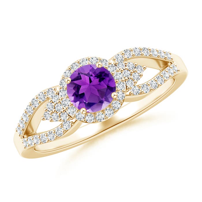 AAA - Amethyst / 0.74 CT / 14 KT Yellow Gold