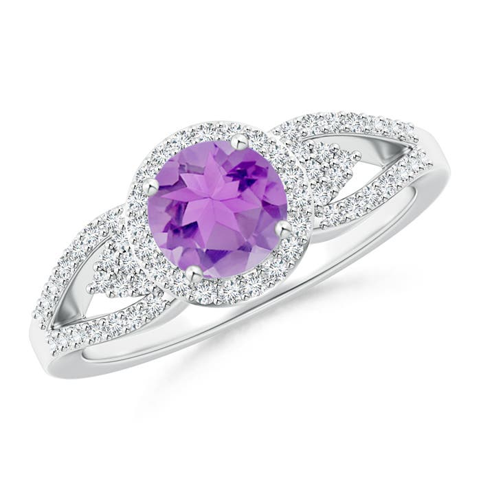 A - Amethyst / 1.1 CT / 14 KT White Gold