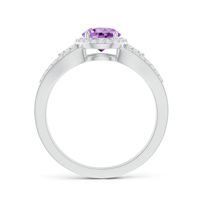 A - Amethyst / 1.1 CT / 14 KT White Gold