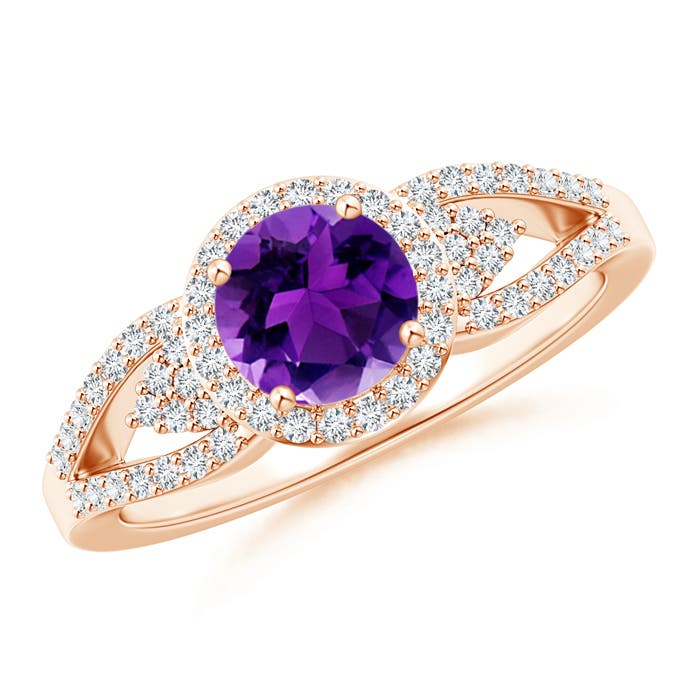 AAAA - Amethyst / 1.1 CT / 14 KT Rose Gold