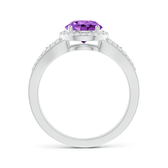 AA - Amethyst / 1.46 CT / 14 KT White Gold