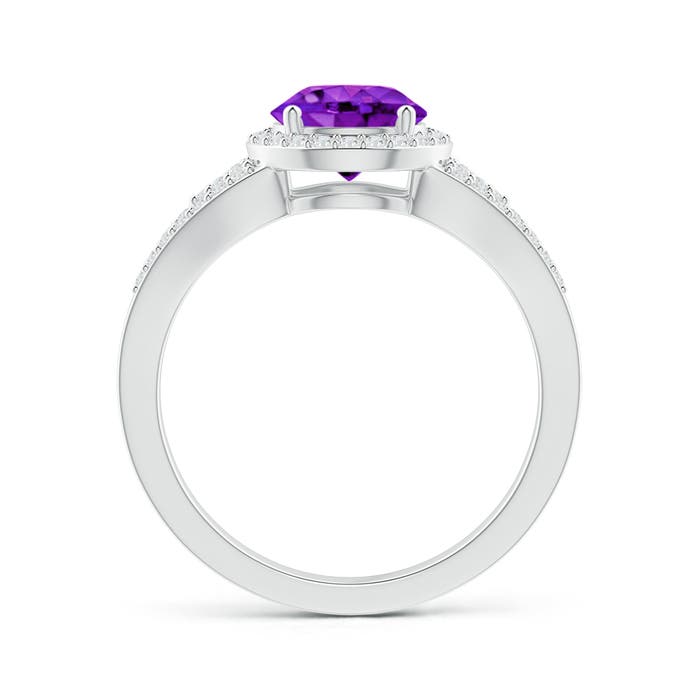 AAA - Amethyst / 1.46 CT / 14 KT White Gold