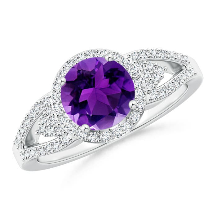 AAAA - Amethyst / 1.46 CT / 14 KT White Gold