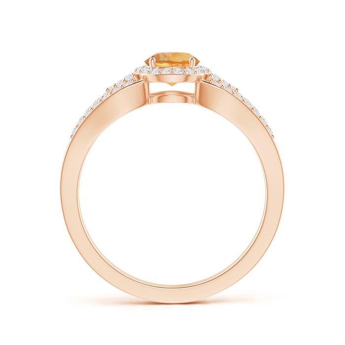 A - Citrine / 0.74 CT / 14 KT Rose Gold