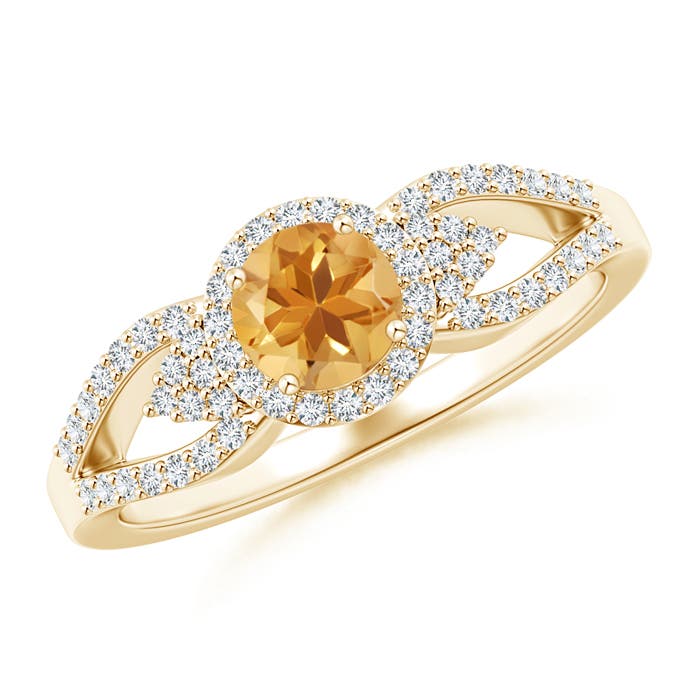 A - Citrine / 0.74 CT / 14 KT Yellow Gold