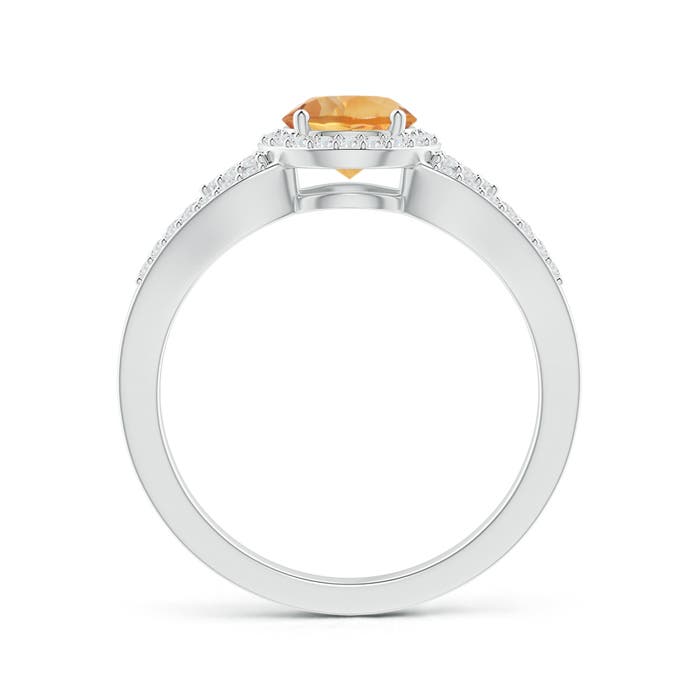 A - Citrine / 1 CT / 14 KT White Gold