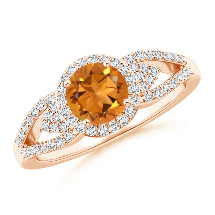 AAA - Citrine / 1 CT / 14 KT Rose Gold