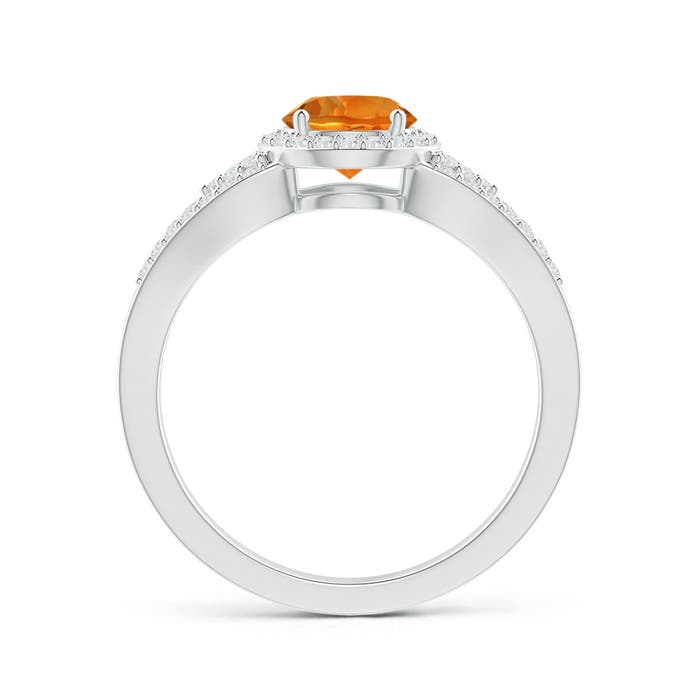 AAAA - Citrine / 1 CT / 14 KT White Gold