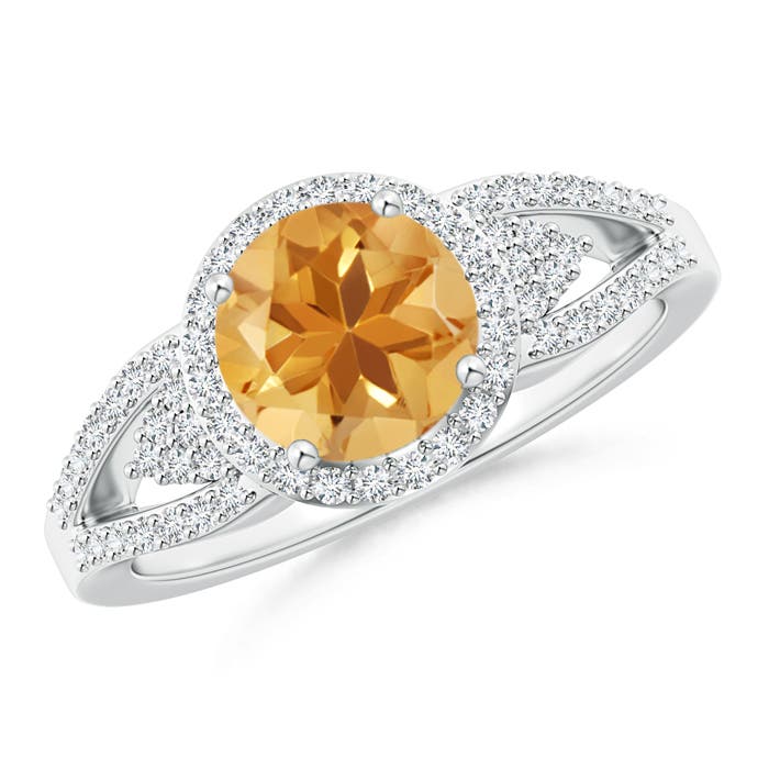 A - Citrine / 1.56 CT / 14 KT White Gold