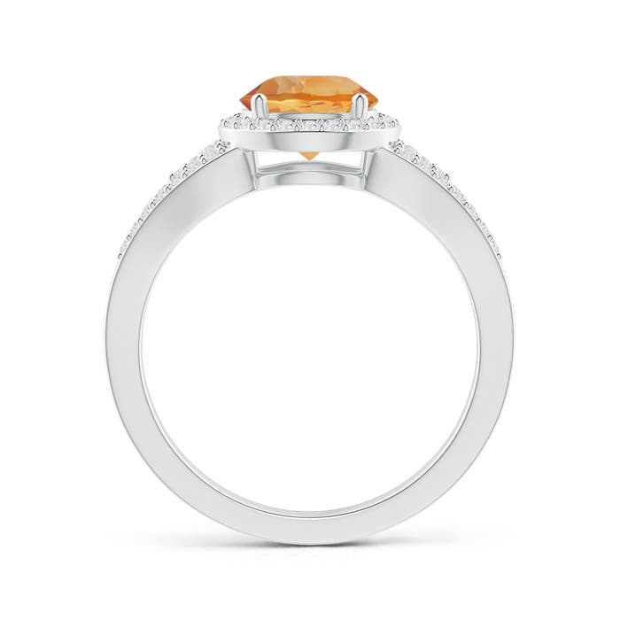 AA - Citrine / 1.56 CT / 14 KT White Gold