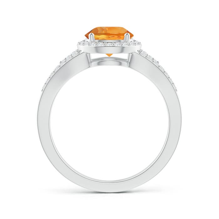 AAA - Citrine / 1.56 CT / 14 KT White Gold