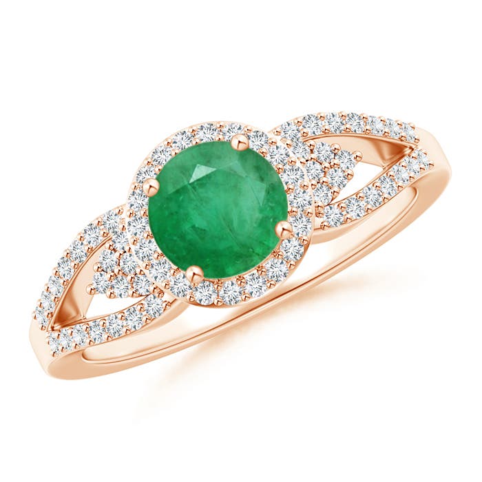 A - Emerald / 1.05 CT / 14 KT Rose Gold