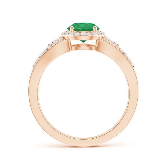 A - Emerald / 1.05 CT / 14 KT Rose Gold