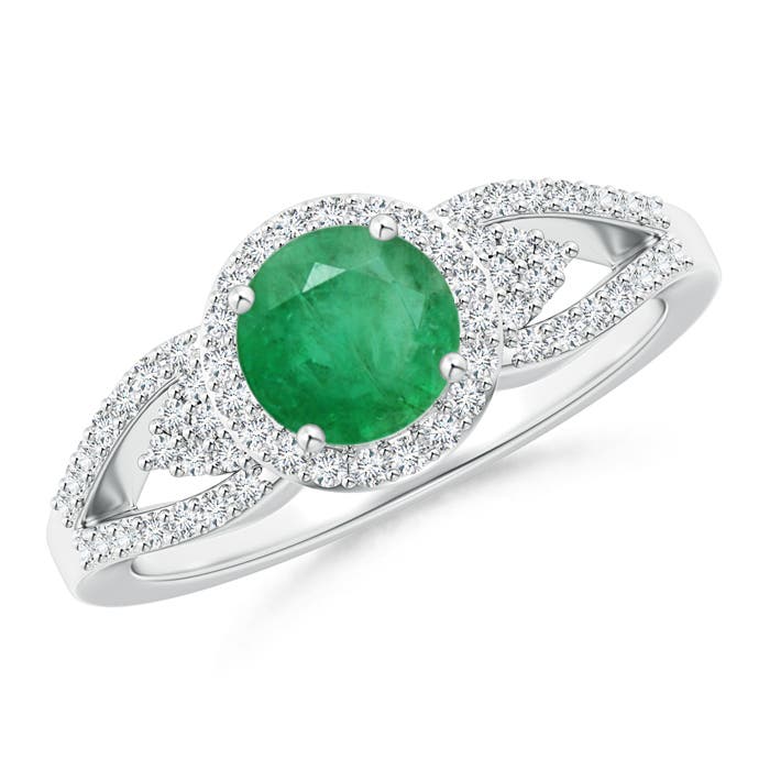 A - Emerald / 1.05 CT / 14 KT White Gold